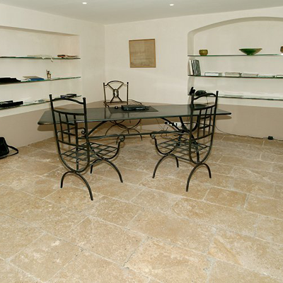 Beige Ocher Limestone Flooring