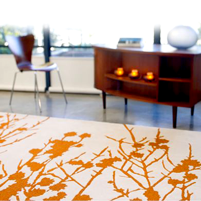 IndiB - Branches Orange Rug